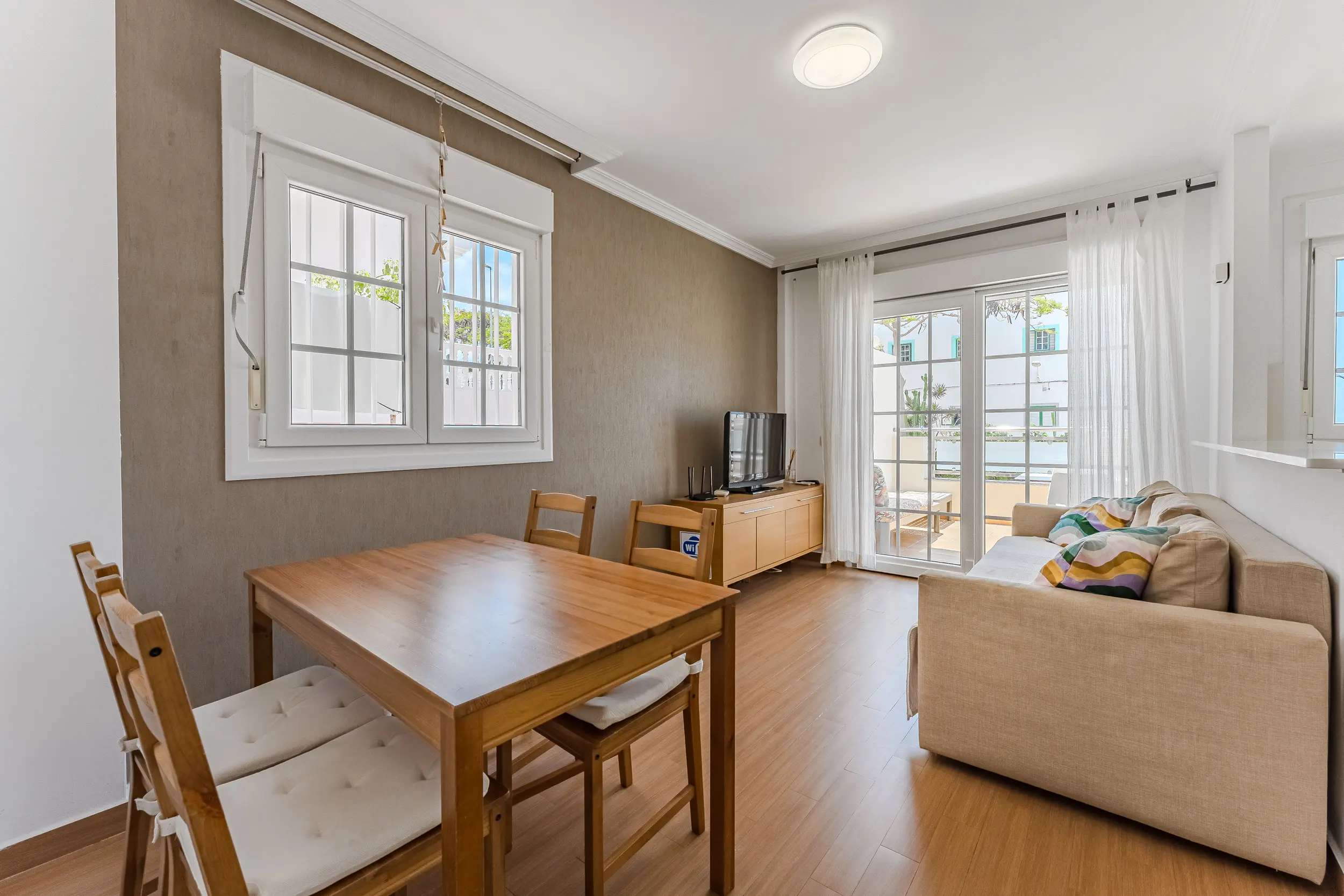 open living and dining space at Azuro Stays Alcalá Tenerife