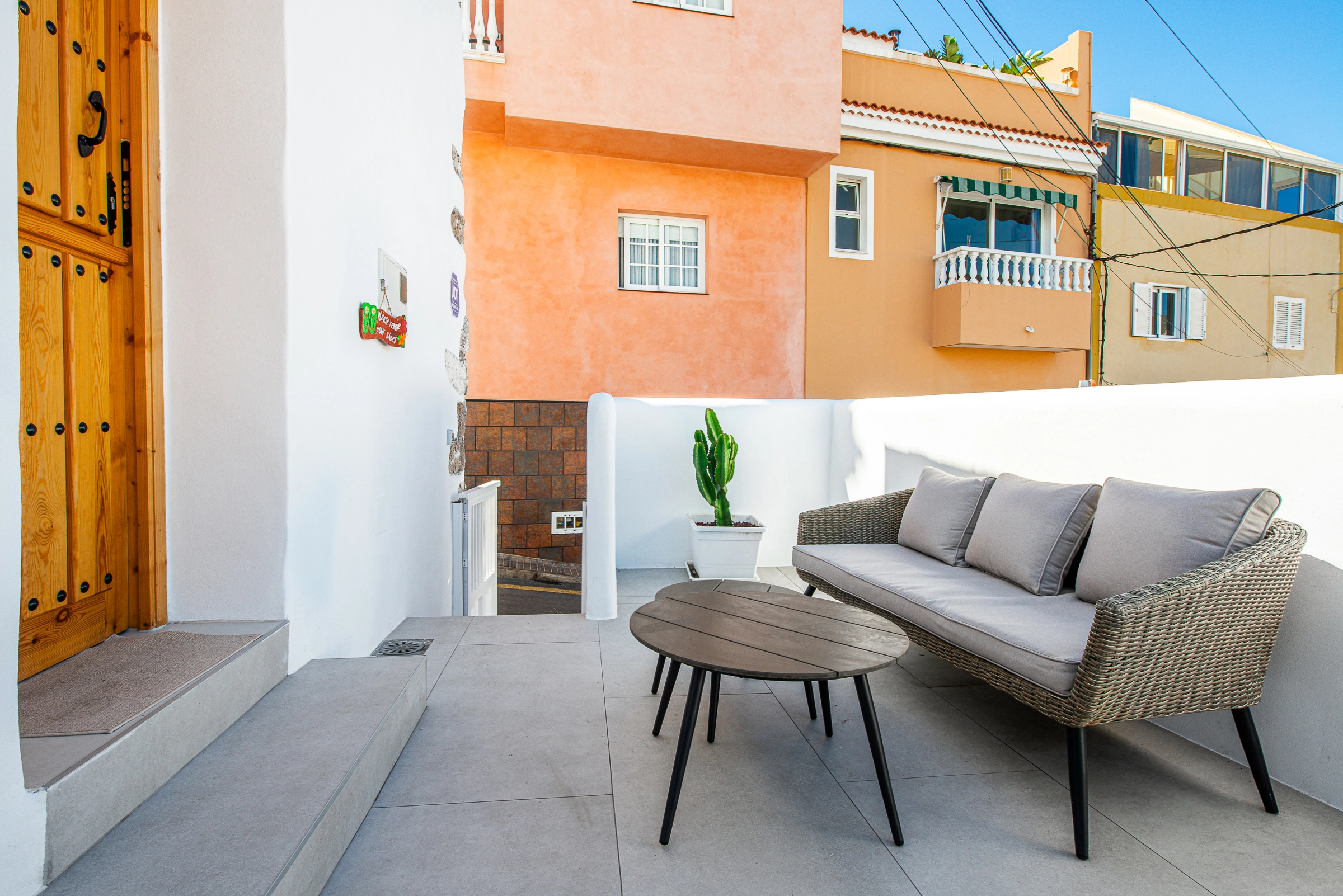 modern lounge with sofa and decor at Azuro Stays Alcalá Tenerife